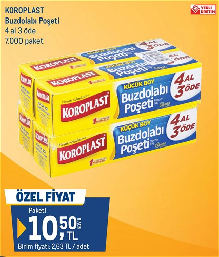 Koroplast Buzdolabı Poşeti 4 Al 3 Öde/Adedi image