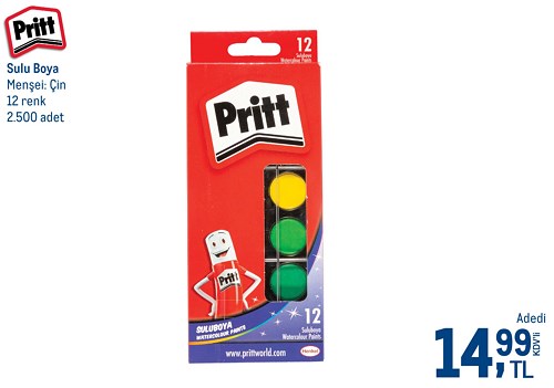 Pritt Sulu Boya 12 Renk image