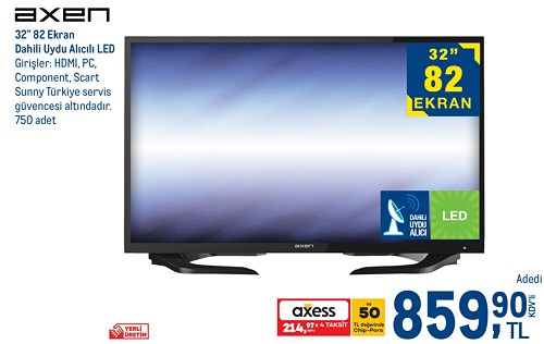 Axen 32" 82 Ekran Dahili Alıcılı Led image