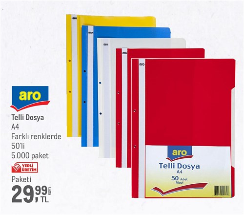 Aro Tekli Dosya A4 50'li image