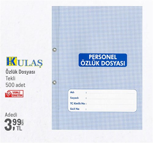 Kulaş Özlük Dosyası Tekli image