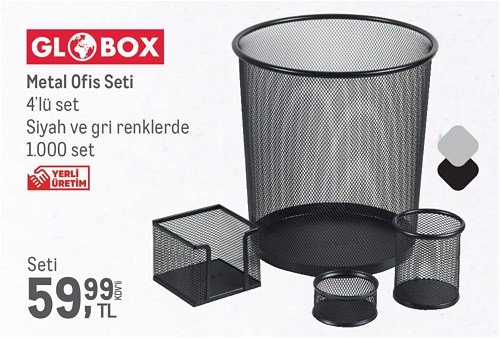 Globox Metal Ofis Seti 4'lü Set image