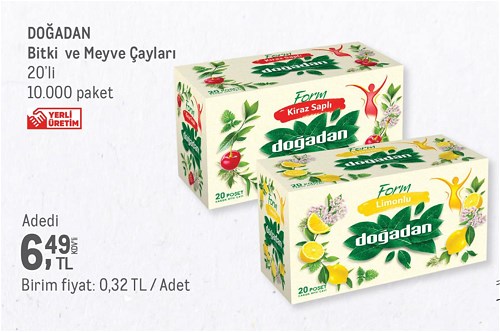 Doğadan Bitki ve Meyve Çayları 20'li image