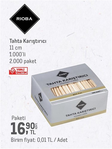 Rioba Tahta Karıştırıcı 11 cm 1000'li image