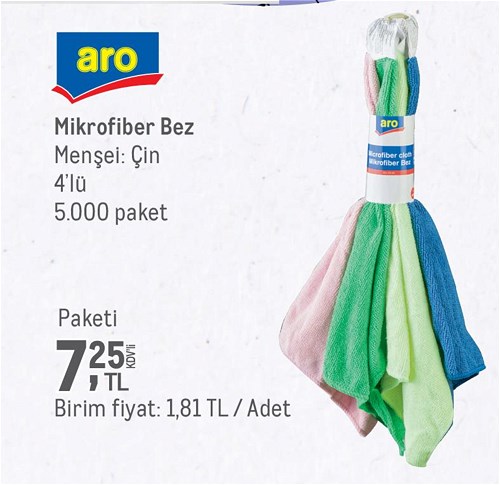 Aro Mikrofiber Bez 4'lü image