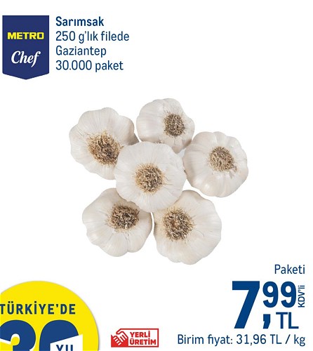 Metro Chef Sarımsak 250 g'lık Filede image