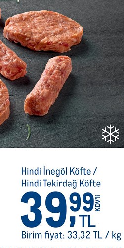 Erşan Hindi İnegöl Köfte/Hindi Tekirdağ Köfte 1,2 kg image