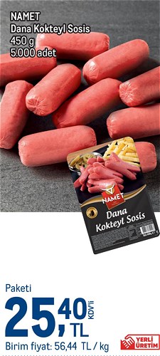 Namet Dana Kokteyl Sosis 450 g image