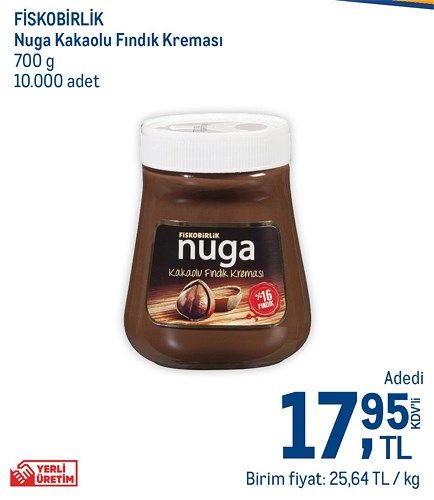 Fiskobirlik Nuga Kakaolu Fındık Kreması 700 g image