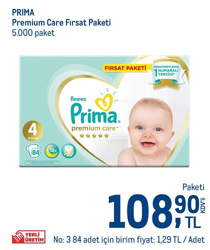 Prima Premium Care Fırsat Paketi No:3 84 Adet image