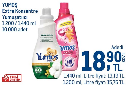 Yumoş Extra Konsantre Yumuşatıcı 1200/1400 ml image