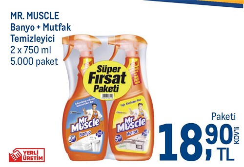 Mr.Muscle Banyo+Mutfak Temizleyici 2x750 ml image