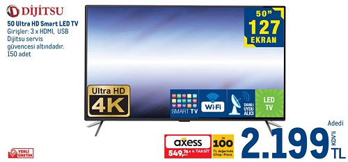 Dijitsu 50 127 Ekran Ultra Hd Smart Led Tv image