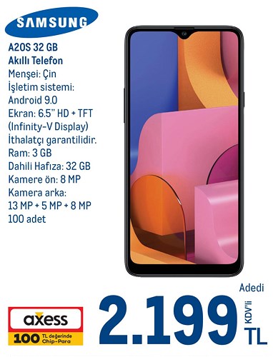 Samsung A20S 32 GB Akıllı Telefon image