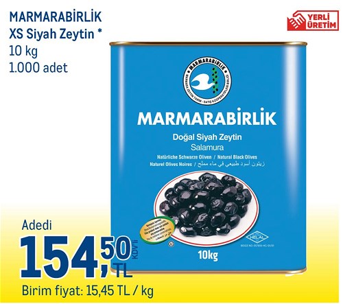 Marmarabirlik XS Siyah Zeytin 10 kg image