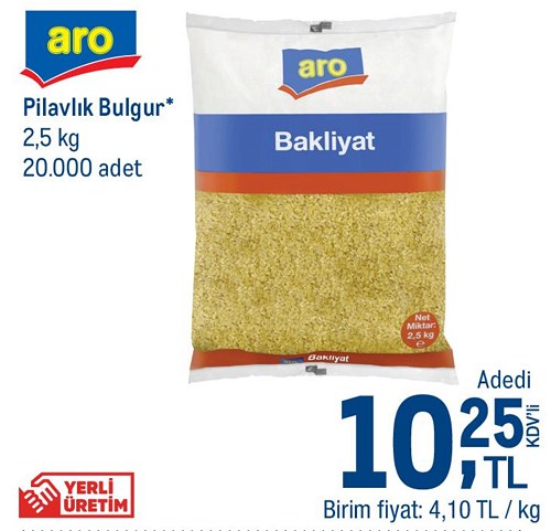 Aro Pilavlık Bulgur 2,5 kg image