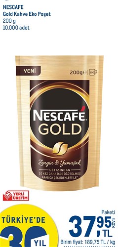 Nescafe Gold Kahve Eko Poşet 200 g image