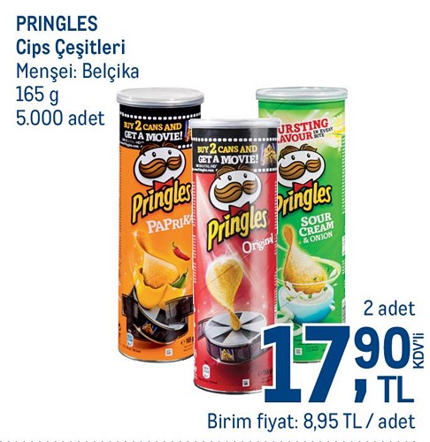 Pringles Cips Çeşitleri 165 g image