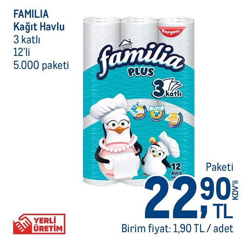 Familia Kağıt Havlu 3 Katlı 12'li image