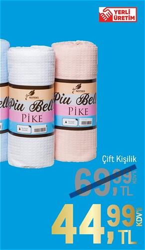 Piu Bello %100 Pamuk Çift Kişilik Pike image