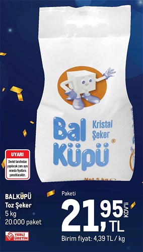 Balküpü Toz Şeker 5 kg image