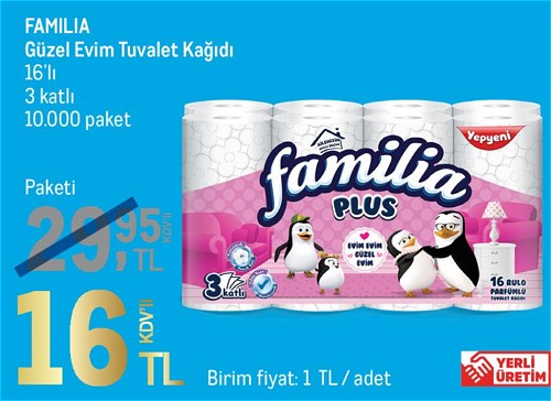 Familia Güzel Evim Tuvalet Kağıdı 16'lı image