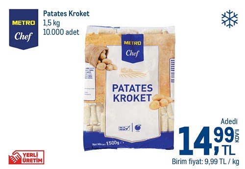 Metro Chef Patates Kroket 1,5 kg image