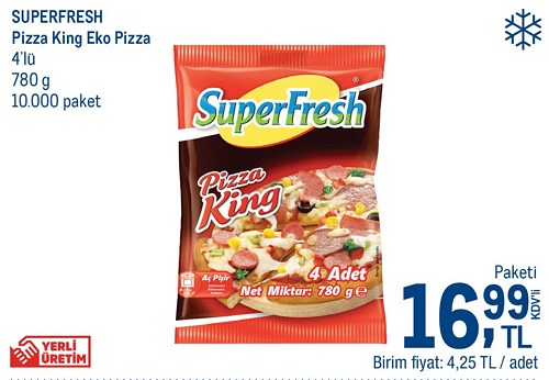 SuperFresh Pizza King Eko Pizza 4'lü 780 g image