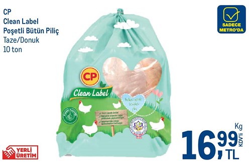 Cp Clean Label Poşetli Bütün Piliç kg image