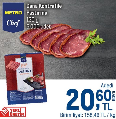 Metro Chef Dana Kontrafile Pastırma 130 g image