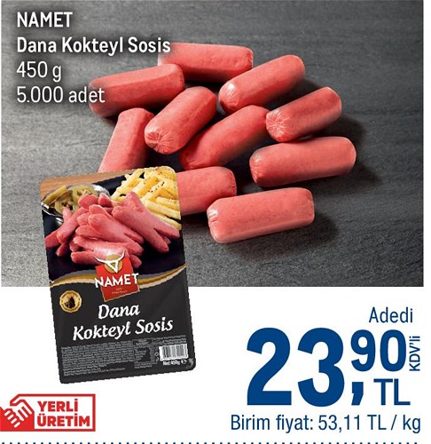 Namet Dana Kokteyl Sosis 450 g image