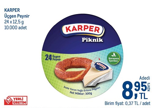 Karper Üçgen Peynir 24x12,5 g image