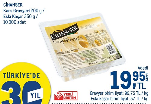 Cihanser Kars Gravyeri 200 g/Eski kaşar 350 g image