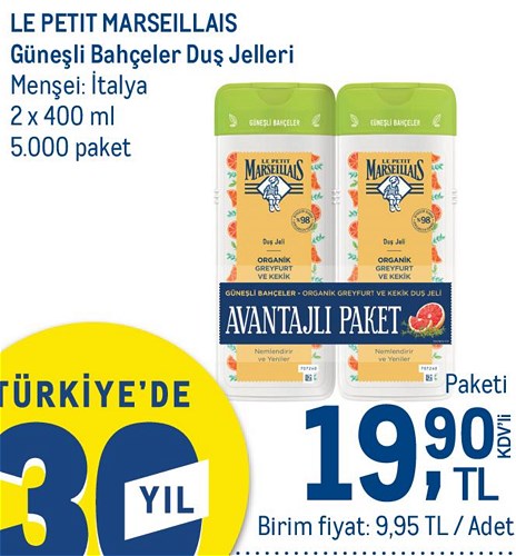 Le Petit Marseillais Güneşli Bahçeler Duş Jelleri 2x400 ml image