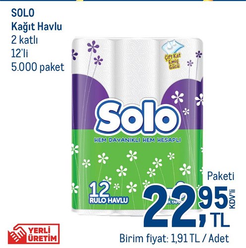 Solo Kağıt Havlu 2 Katlı 12'li image