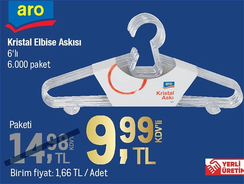 Aro Kristal Elbise Askısı 6'lı image