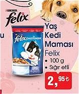 Felix Yas Kedi Mamasi 100 G Sigir Etli Indirimde Market