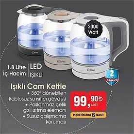 Işıklı Cam Kettle 2000 W image