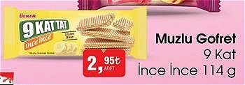 Ülker 9 Kat İnce İnce Muzlu Gofret 114 g image