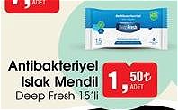 Deep Fresh Antibakteriyel Islak Mendil 15'li image