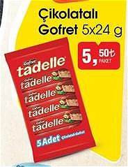 Tadelle Çikolatalı Gofret 5x24 g image