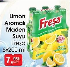 Freşa Limon Aromalı Maden Suyu 6x200 ml image