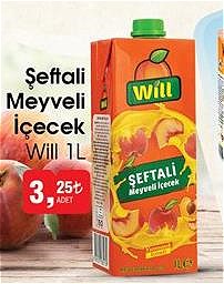 Will Şeftali Meyveli İçecek 1 l image