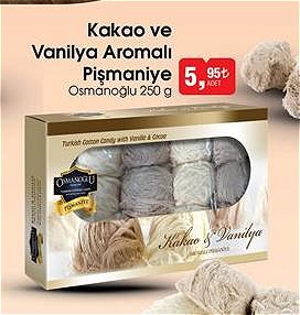 Osmanoğlu Kakao ve Vanilya Aromalı Pişmaniye 250 g image