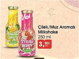 Çilek/Muz Aromalı Milkshake 250 ml image