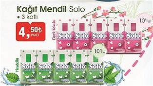 Solo Kağıt Mendil 3 Katlı 10'lu image
