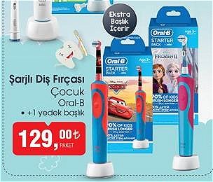 Oral-B Şarjlı Diş Fırçası Çocuk +1 Yedek Başlık image