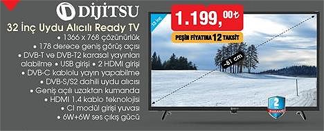 Dijitsu 32" Uydu Alıcılı Ready Tv image