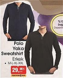 Polo Yaka Sweatshirt Erkek image