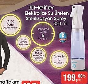 Heifer Elektrolize Su Üreten Sterilizasyon Spreyi 300 ml image